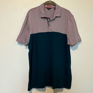 Ted Baker Short Sleeve Polo Shirt with collar, Size 5 Large cotton